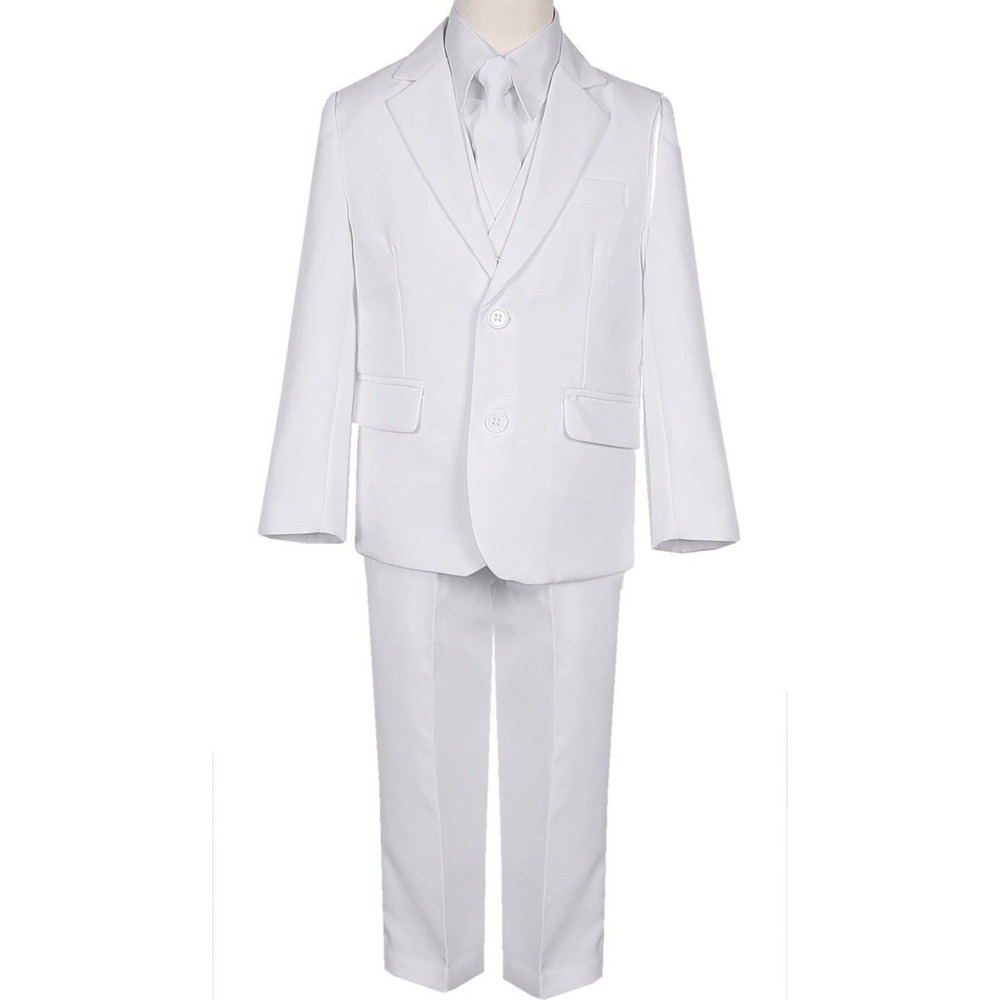 Toddler Boys 2T Classic fit suit white formal baptism, Communion, Wedding